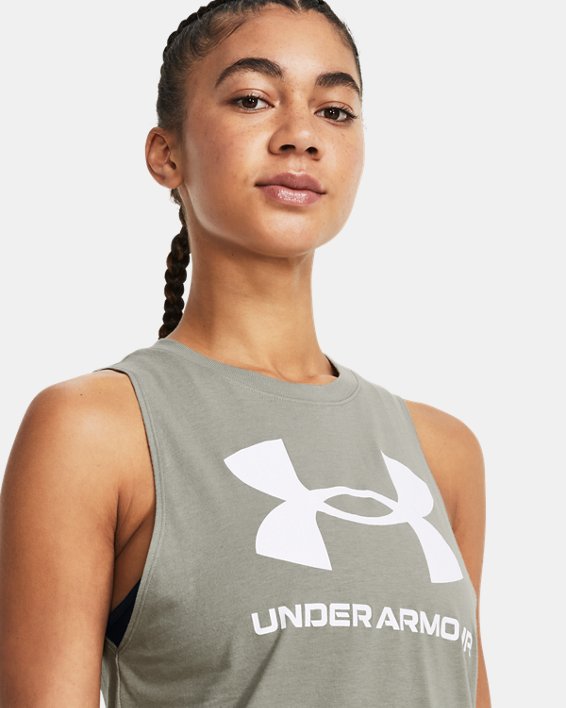 เสื้อกล้าม UA Sportstyle Graphic สำหรับผู้หญิง in Green image number 3